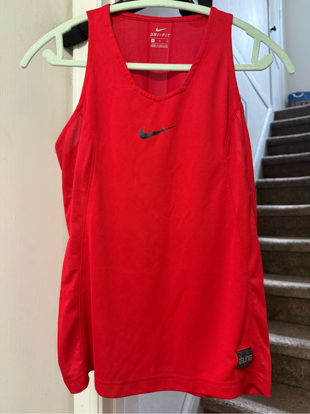 Nike Red Dri-FIT Mesh Athletic Tank Top